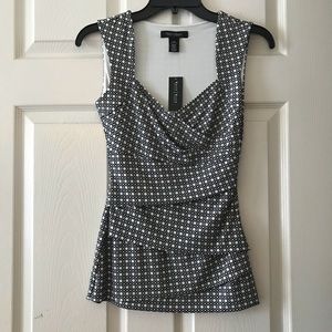 WHITE HOUSE BLACK MARKET Patterned Blouse NWT